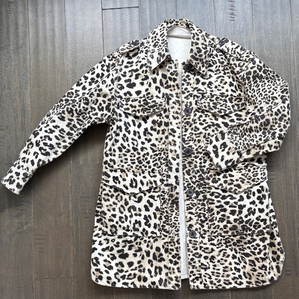 All Saints Leo Leopard Denim Jacket